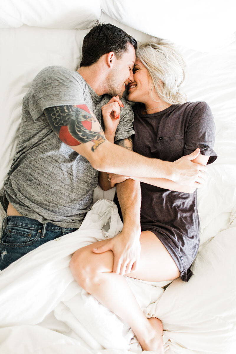 Couple at home on a quiet morning