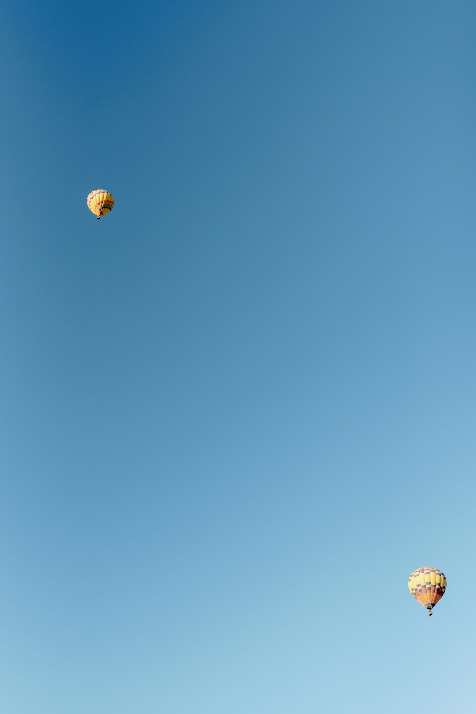 A hot air balloon over the celebration