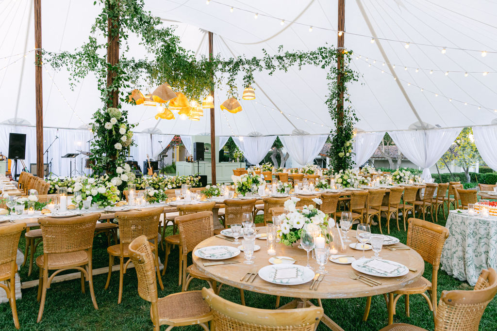 Dancing under the sailcloth tent at the Inn at Rancho Santa Fe